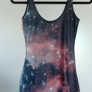 Blackmilk Red Galaxy Bodycon Dress